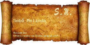 Sebő Melinda névjegykártya